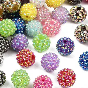 AB-Color Resin Rhinestone Beads