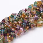 Faceted Glass Rondelle Beads Strands