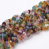 Faceted Glass Rondelle Beads Strands