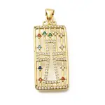 Rack Plating Brass Micro Pave Cubic Zirconia Pendants