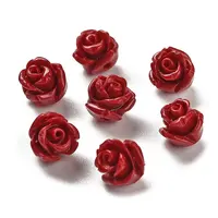 Synthetic Coral Carved Beads