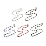 Moon with Evil Eye Enamel Link Chain Necklace