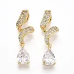 Brass Micro Pave Cubic Zirconia Pendants