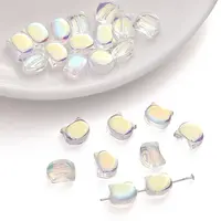 10Pcs Electroplate Glass Beads
