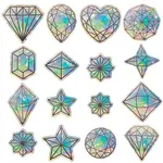 16Pcs Colorful Suncatcher Rainbow Prism Electrostatic Glass Stickers
