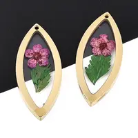 304 Stainless Steel Epoxy Resin Pendants