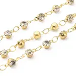 Handmade Brass Glass Rhinestone Beaded Chains