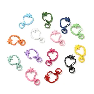Spray Painted Alloy Swivel Lobster Claw Clasps