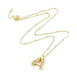 Brass Micro Pave Clear Cubic Zirconia Pendant Necklaces