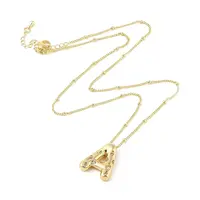 Brass Micro Pave Clear Cubic Zirconia Pendant Necklaces
