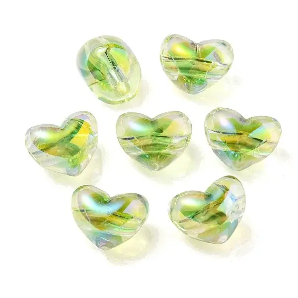 Two Tone UV Plating Transparent Acrylic European Beads