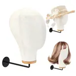 Head Shaped Wood Covered with Cloth Wall Mounted Hat Display Racks