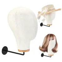 Head Shaped Wood Covered with Cloth Wall Mounted Hat Display Racks