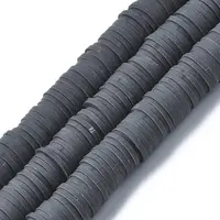 Flat Round Handmade Polymer Clay Beads