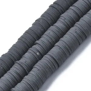 Flat Round Handmade Polymer Clay Beads