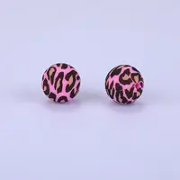 Printed Round Silicone Focal Beads