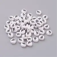 Acrylic Horizontal Hole Letter Beads