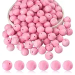 100Pcs Silicone Beads Round Rubber Bead 15MM Loose Spacer Beads for DIY Supplies Jewelry Keychain Making