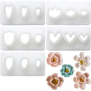 5Pcs 5 Styles Petal Resin Clay Cutters