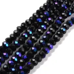 Electroplate Opaque Solid Color Glass Beads Strands