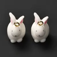 Flocky Resin Pendants