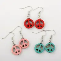Dangle Peace Sign Earrings for Women
