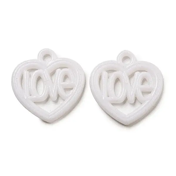 Valentine's Day Opaque Acrylic Pendants