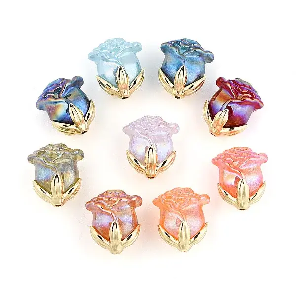 Iridescent Plating Acrylic Beads