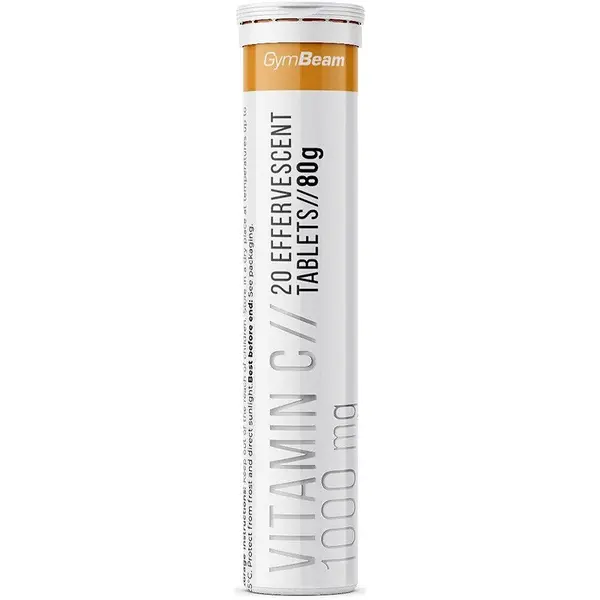GymBeam Vitamin C 1000 mg šumivé tablety pro posílení imunity příchuť Orange 20 tbl