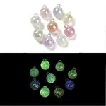 UV Plating Luminous Rainbow Iridescent Acrylic Beads
