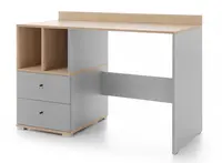 Studijní stůl baxter - šedá, dub biscuit