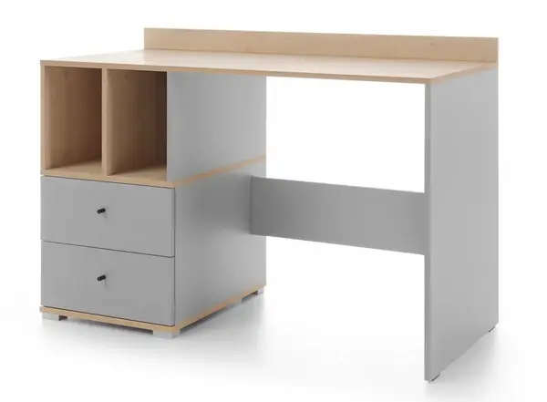 Studijní stůl baxter - šedá, dub biscuit