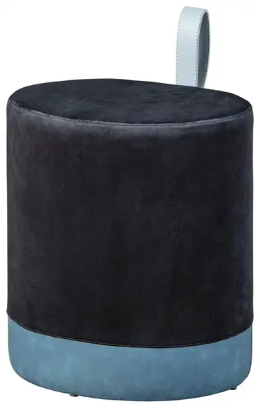 Puf manta - černá/modrá