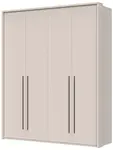 Čtyřdveřová šatní skříň s rámem baptiste - béžová