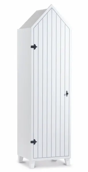 Šatní skříň 1d dundee levá - bílá