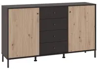 Kombinovaná komoda semira - dub artisan/dub černý