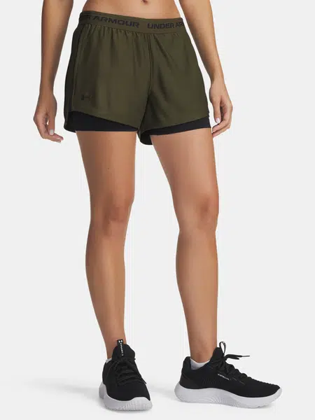 Under Armour Tech Play Up 2in1 Shorts-GRN - Women's Shorts