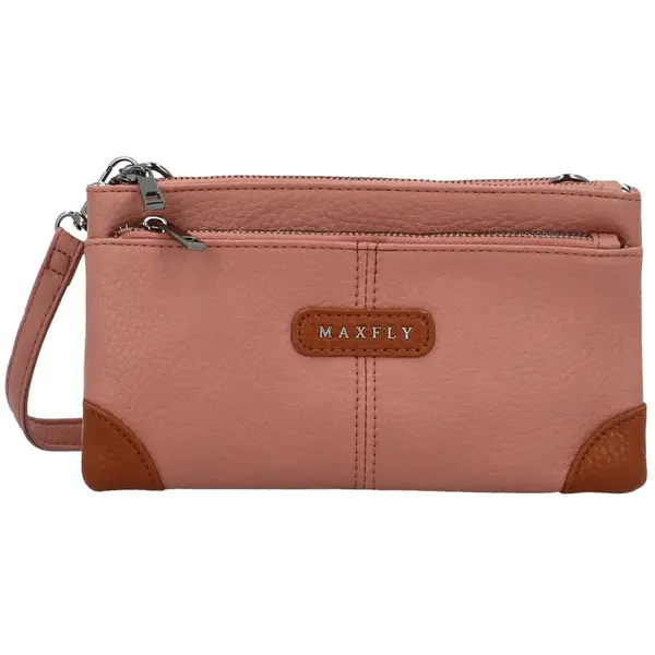 Stylová dámská koženková crossbody kabelka MaxFly Gimalli, růžová