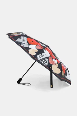 Deštník Moschino černá barva, 8946
