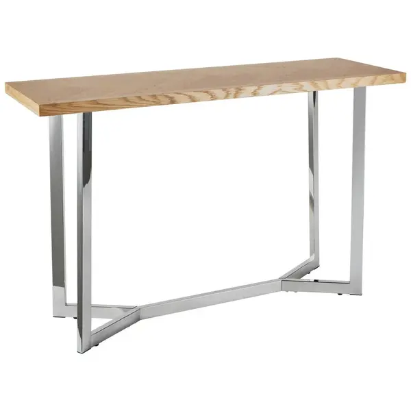 Livetastic KONZOLOVÝ STOLEK, barvy dubu, barvy nerez oceli, dřevo, kov, kompozitní dřevo, 120/78/40 cm