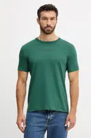 Bavlněné tričko Trussardi pánské, zelená barva, s aplikací, G0308000054N