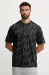 Bavlněné tričko EA7 Emporio Armani pánské, šedá barva, AF10378.7M000980