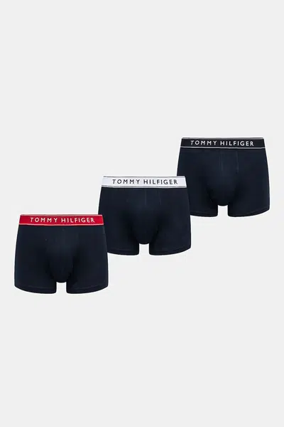 Boxerky Tommy Hilfiger 3-pack pánské, tmavomodrá barva, UM0UM03457