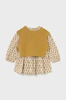 Kojenecké šaty Mayoral žlutá barva, mini, áčková, 2913