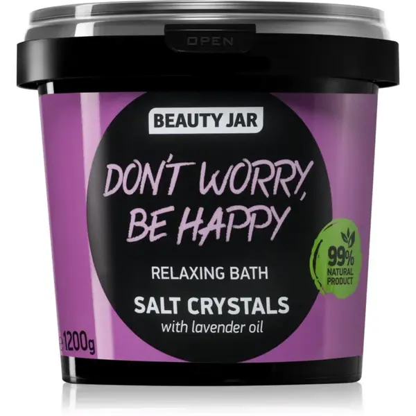 Beauty Jar Don't Worry, Be Happy relaxační sůl do koupele s vůní levandule 1.2 kg