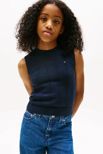 Bavlněný svetr Tommy Hilfiger tmavomodrá barva, KG0KG08723