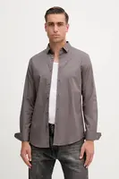 Košile Armani Exchange pánská, šedá barva, regular, s klasickým límcem, 8NZC31 ZN28Z