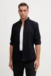 Bavlněná košile BOSS pánská, tmavomodrá barva, regular, s límečkem button-down, 50544917