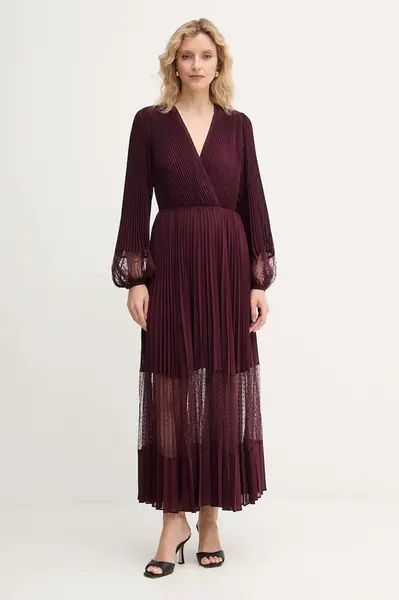 Šaty Twinset fialová barva, maxi, 252TP2641