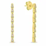 Brilio Silver Luxusní pozlacené visací náušnice se zirkony EA1191Y